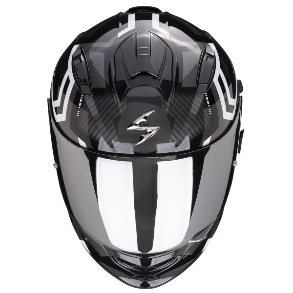 Scorpion Exo 491 Spin Black White + Kit bluetooth 5R Lite Solo