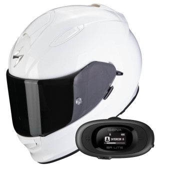 Integral Scorpion Exo 491 White + Kit bluetooth 5R Lite