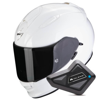 Integral Scorpion Exo 491 White + Kit Bluetooth BT Mini