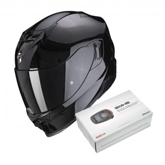 Integral Scorpion Exo 520 Air Solid Black + Kit Bluetooth SMH5 Solo