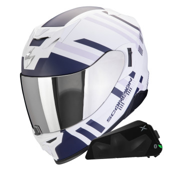 Integral Scorpion Exo 520 Evo Air Banshee Blanco Mate + Kit Bluetooth Exo-Com Link-1C