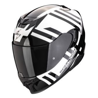 Scorpion Exo 520 Evo Air Banshee Pearl White Black + Kit Bluetooth 5S Solo