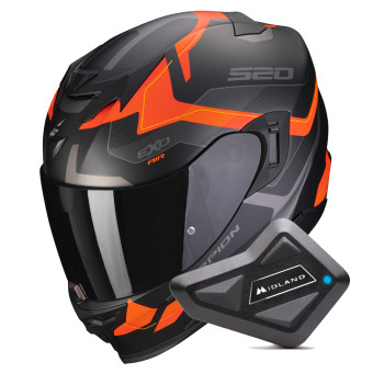Integral Scorpion Exo 520 Evo Air Elan Matt Black Orange + Kit Bluetooth BT Mini