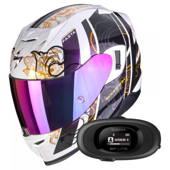  Casco Moto Mujer Integral,Casco Integral de Moto Estilo Retro  Mujer Hombre Casco de Motocicleta ECE Homologado Casco Moto Scooter Visera  Solar Integral Color Cat A,Large