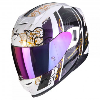 Scorpion Exo 520 Evo Air Fasta White Chameleon + Kit bluetooth 5R Lite