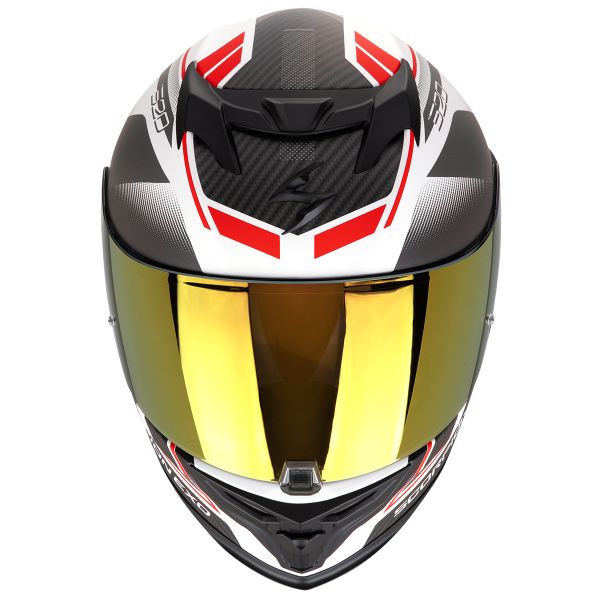 Scorpion Exo 520 Evo Air Lena Matt White Red + Kit bluetooth Exo-Com Link-1