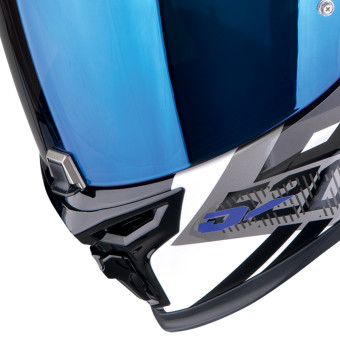 Scorpion Exo 520 Evo Air Ranka Black White Blue + Kit bluetooth 5R Lite Solo