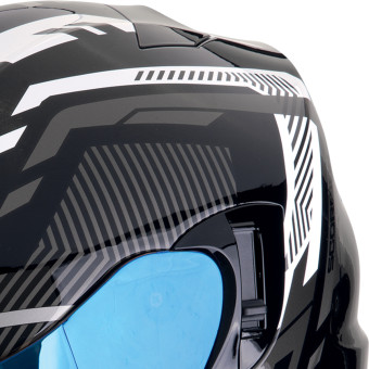 Scorpion Exo 520 Evo Air Ranka Black White Blue + Kit bluetooth 5R Lite Solo