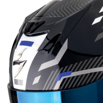 Scorpion Exo 520 Evo Air Ranka Black White Blue + Kit bluetooth 5R Lite Solo