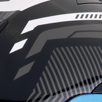 Scorpion Exo 520 Evo Air Ranka Black White Blue + Kit bluetooth 5R Lite Solo