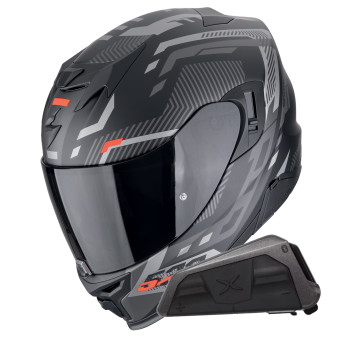 Integral Scorpion Exo 520 Evo Air Ranka Matt Black Red + Kit bluetooth Exo-Com Link-1