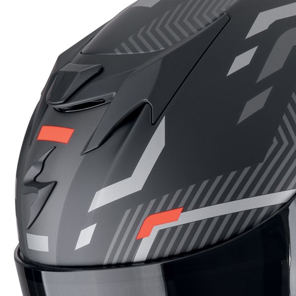 Scorpion Exo 520 Evo Air Ranka Matt Black Red + Kit bluetooth Exo-Com Link-1C