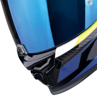Scorpion Exo 520 Evo Air Sensus Black Blue Yellow Fluo + Kit Bluetooth 5S Solo