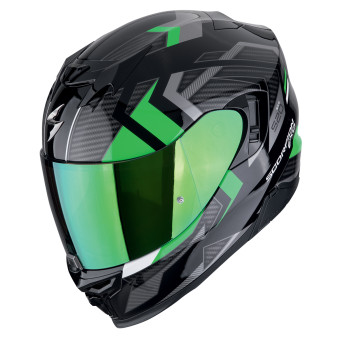 Scorpion Exo 520 Evo Air Sensus Black Green + Kit bluetooth Exo-Com Link-1