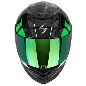 Scorpion Exo 520 Evo Air Sensus Black Green + Kit bluetooth Exo-Com Link-1