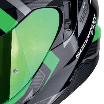 Scorpion Exo 520 Evo Air Sensus Black Green + Kit bluetooth Exo-Com Link-1