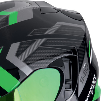 Scorpion Exo 520 Evo Air Sensus Black Green + Kit bluetooth Exo-Com Link-1