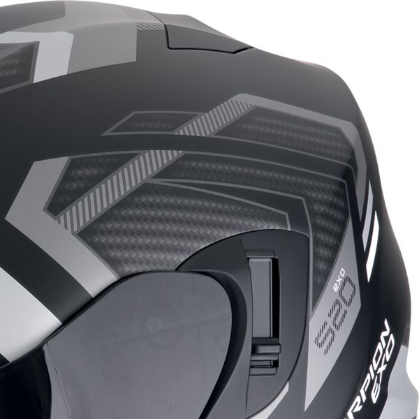 Scorpion Exo 520 Evo Air Sensus Matt Black Silver + Kit bluetooth Exo-Com Link-1C