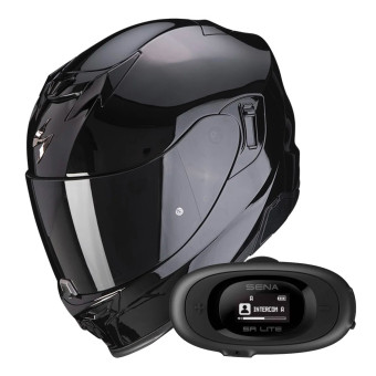 Integral Scorpion Exo 520 Evo Air Solid Black + Kit bluetooth 5R Lite