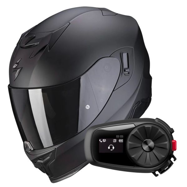 Integral Scorpion Exo 520 Evo Air Solid Matt Black + Kit Bluetooth 5S