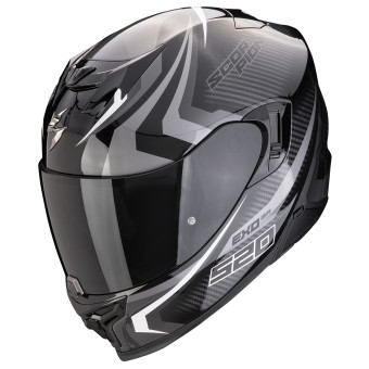 Scorpion Exo 520 Evo Air Terra Black Silver White + Kit bluetooth Exo-Com Link-1C