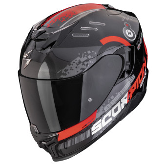 Casque Integral Scorpion Exo 520 Evo Air Titan Black Metal Red Casque Integral Scorpion Exo 520 Evo Air Titan Black Metal Red
