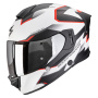 Casque Integral Scorpion Exo 530 Air Clip Matt White Black Red