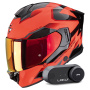 Casque Integral Scorpion Exo 530 Air Clip Red Black + Kit Bluetooth Lokui K30