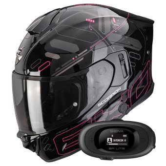 Integral Scorpion Exo 530 Air Fond Black Pink + Kit bluetooth 5R Lite