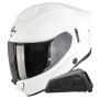 Casque Integral Scorpion Exo 530 Air Solid White + Kit bluetooth Exo-Com Link-1