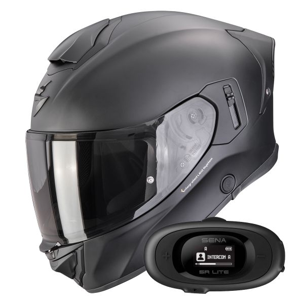 Integral Scorpion Exo 530 i Air Solid Matt Black+ Kit bluetooth 5R Lite