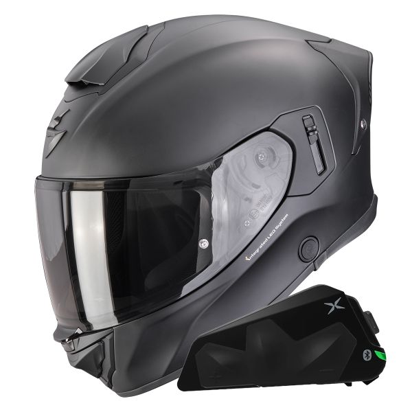 Integral Scorpion Exo 530 i Air Solid Matt Black + Kit bluetooth Exo-Com Link-1C