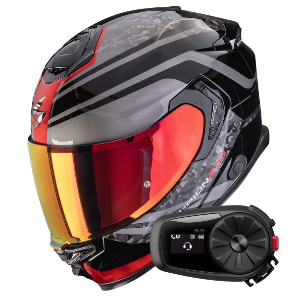 Integral Scorpion Exo GT SP Air Arten Black Red + Kit Bluetooth 5S Solo
