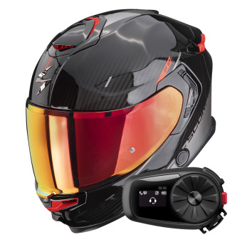 Integral Scorpion Exo GT SP Air Asphalt Black Silver + Kit Bluetooth 5S Solo