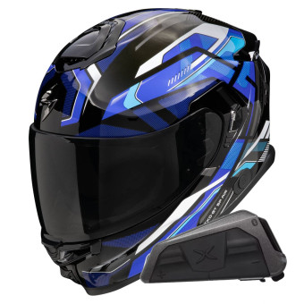 Integral Scorpion Exo GT SP Air Augusta Black Grey Blue + Kit bluetooth Exo-Com Link-1