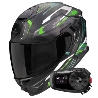 Integral Scorpion Exo GT SP Air Augusta Black Grey Green + Kit Bluetooth 5S Solo
