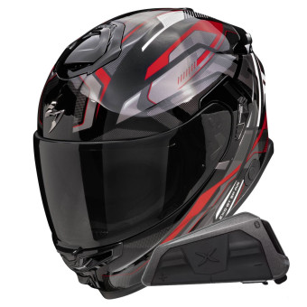 Integral Scorpion Exo GT SP Air Augusta Black Grey Red + Kit bluetooth Exo-Com Link-1