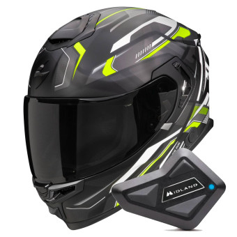 Integral Scorpion Exo GT SP Air Augusta Black Mat Grey Yellow fluo + Kit Bluetooth BT Mini
