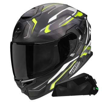 Integral Scorpion Exo GT SP Air Augusta Mat Yellow fluo + Kit bluetooth Exo-Com Link-1C