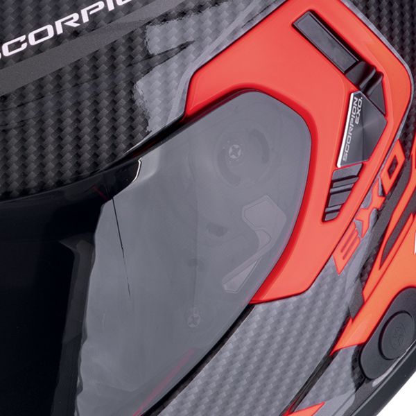 Scorpion Exo GT SP Air Flex Black Red Fluo + Kit bluetooth 5R Lite Solo