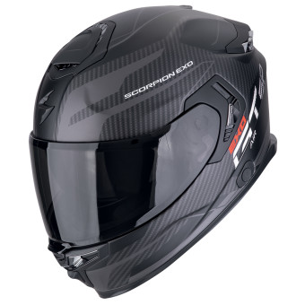 Scorpion Exo GT SP Air Flex Matt Black Silver + Kit Bluetooth Lokui K30