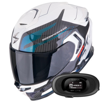 Casque Integral Scorpion Exo GT SP Air Flex White Chameleon + Kit bluetooth 5R Lite Solo Casque Integral Scorpion Exo GT SP Air Flex White Chameleon + Kit bluetooth 5R Lite Solo