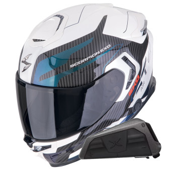 Integral Scorpion Exo GT SP Air Flex White Chameleon + Kit bluetooth Exo-Com Link-1