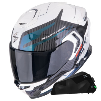 Integral Scorpion Exo GT SP Air Flex White Chameleon + Kit bluetooth Exo-Com Link-1C