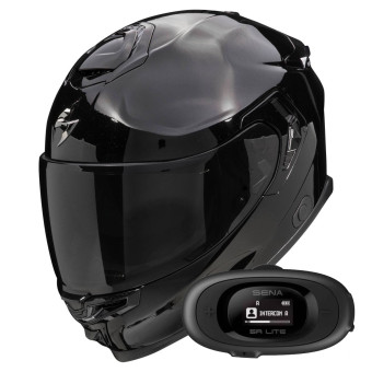 Integral Scorpion Exo GT SP Air Solid Black + Kit bluetooth 5R Lite Solo