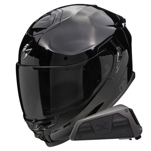 Integral Scorpion Exo GT SP Air Solid Black + Kit bluetooth Exo-Com Link-1 Integral Scorpion Exo GT SP Air Solid Black + Kit bluetooth Exo-Com Link-1