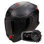 Casque Integral Scorpion Exo GT SP Air Solid Black Mat + Kit Bluetooth 5S Solo