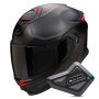 Casque Integral Scorpion Exo GT SP Air Solid Black Mat + Kit Bluetooth BT Mini
