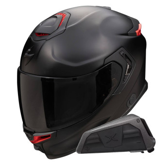 Integral Scorpion Exo GT SP Air Solid Black Mat + Kit bluetooth Exo-Com Link-1