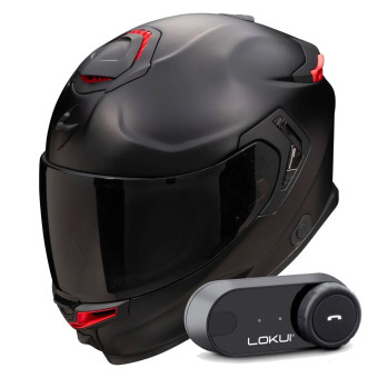 Integral Scorpion Exo GT SP Air Solid Black Mat + Kit Bluetooth Lokui K30